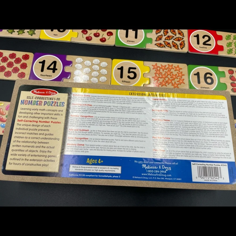Melissa And Doug Self Correcting 1-20 Number Puzzles